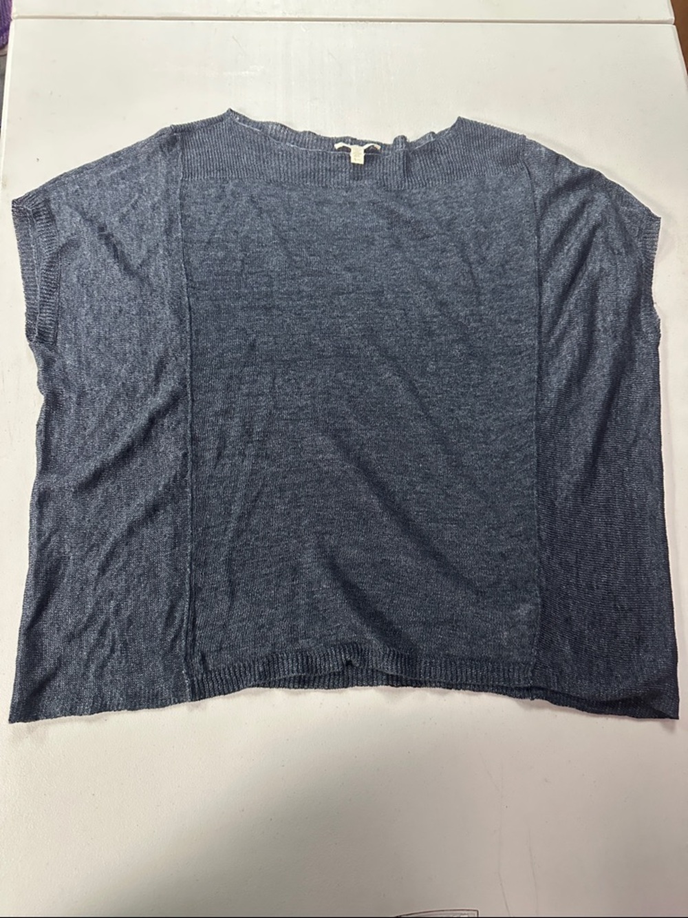 Eileen Fisher Navy Sleeveless Boxy Top